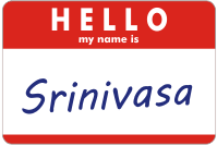Nametag - Srinivasa