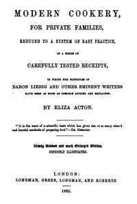 Modern Cookery - Title Page